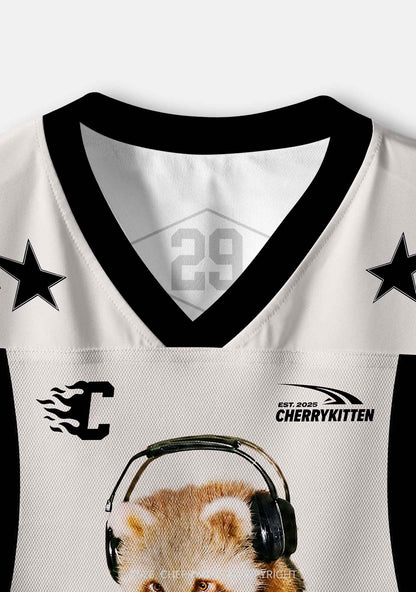 Custom Red Panda DJ Y2K Crop Sport Jersey Shirts Cherrykitten