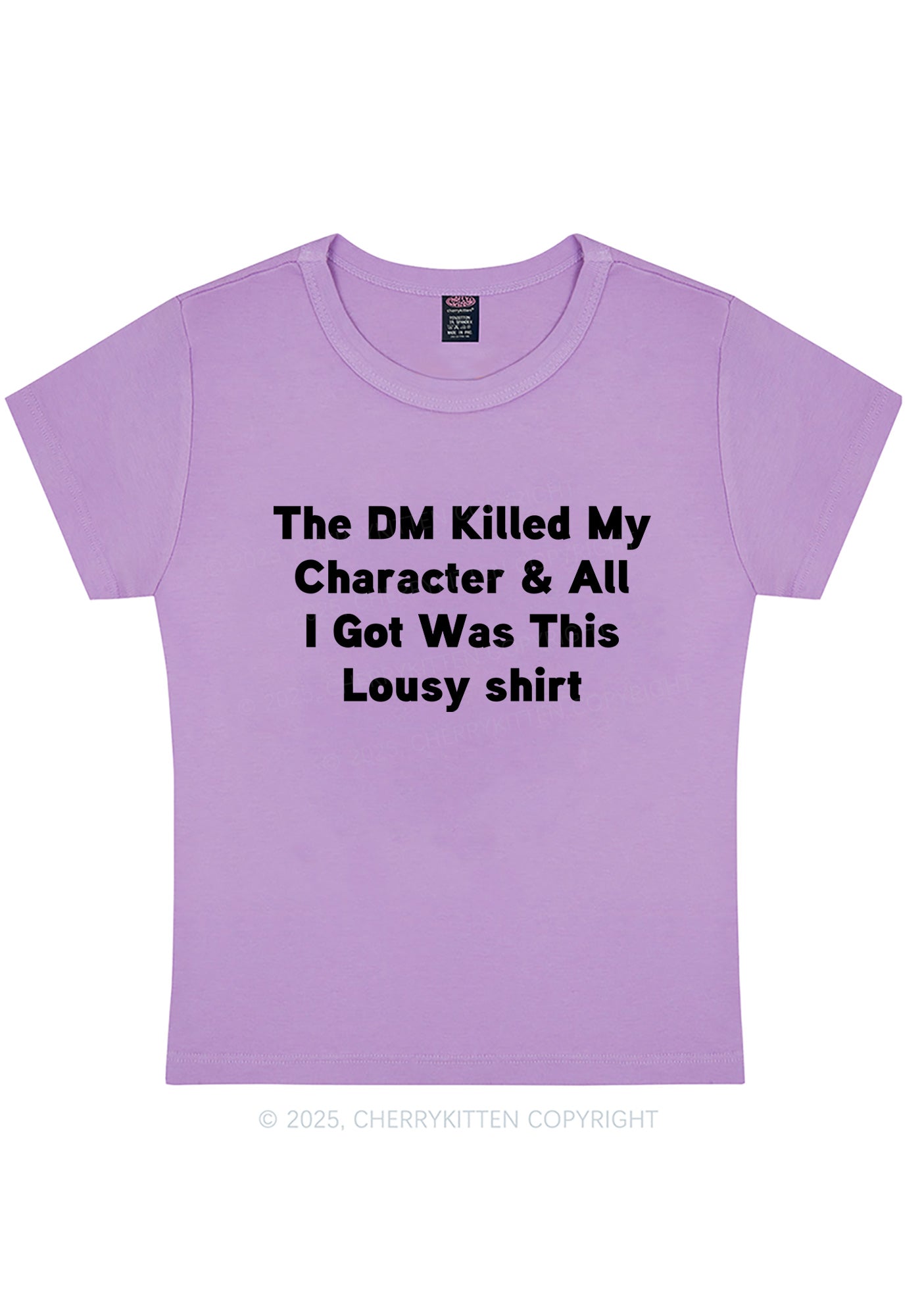 Killed Character I Got Lousy Y2K Baby Tee Cherrykitten