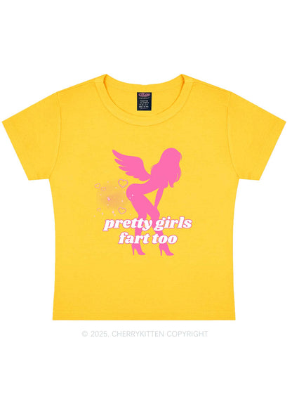 Pretty Girls Fart Too Y2K Baby Tee Cherrykitten