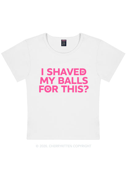 Shaved My Balls For This Y2K Baby Tee Cherrykitten