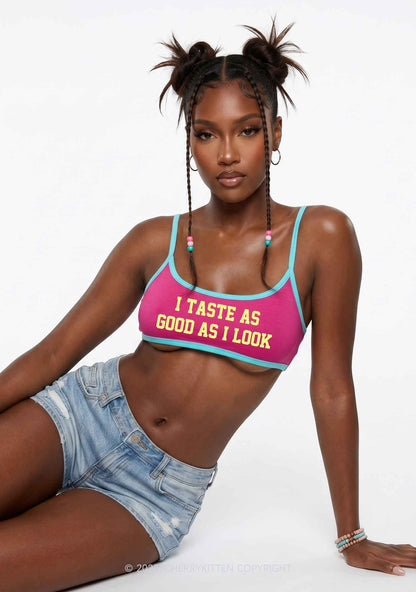 I Taste As Good As I Look Y2K Super Crop Cami Cherrykitten