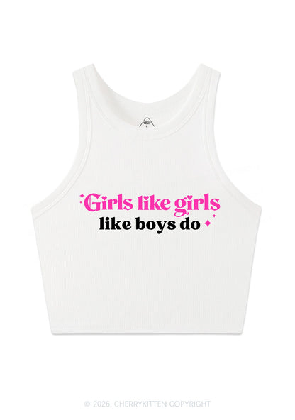 Girls Like Girls Like Boys Do Pride Y2K Crop Tank Top Cherrykitten