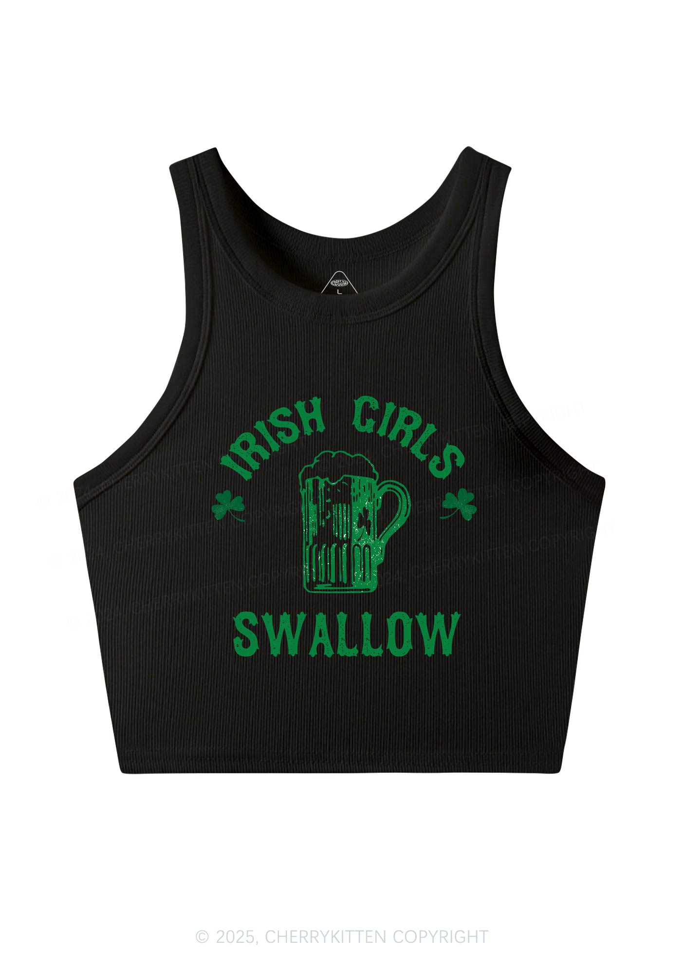 Irish Girls Swallow St Patricks Y2K Crop Tank Top Cherrykitten