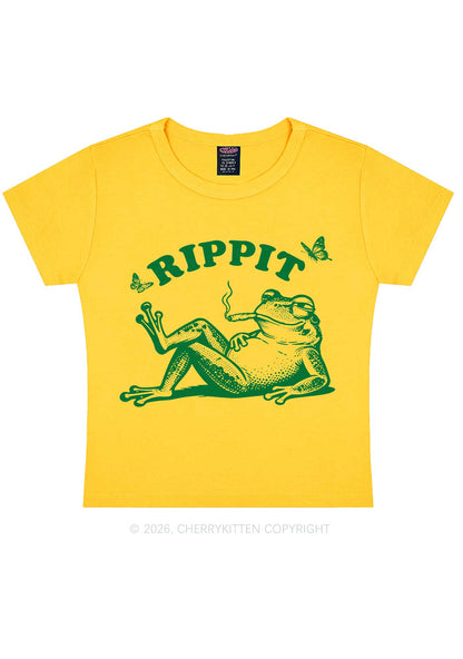 Rippit Frog Y2K Baby Tee Cherrykitten