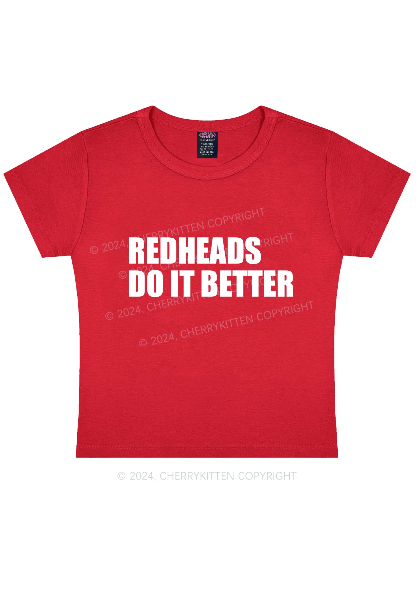 Redheads Do It Better Y2K Baby Tee Cherrykitten
