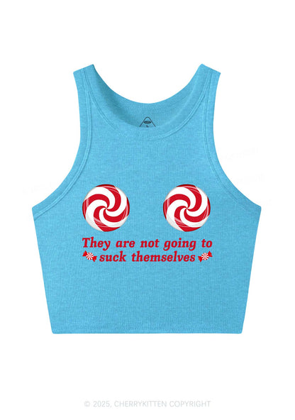 Christmas Suxk Themselves Y2K Crop Tank Top Cherrykitten