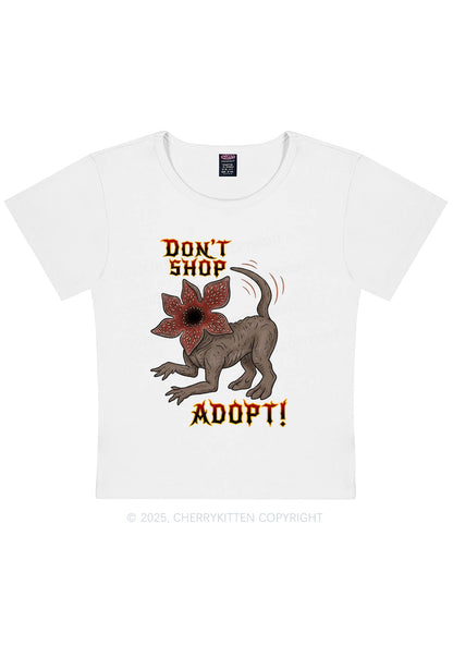Dont Shop Adopt Y2K Baby Tee Cherrykitten