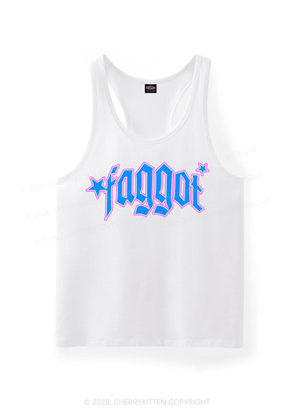 Faggot Stars Pride Y2K Men Racerback Tank Top Cherrykitten