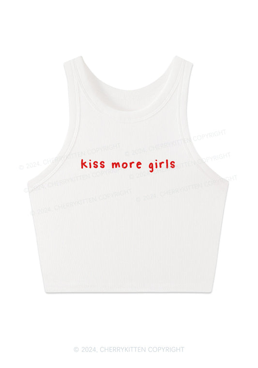 Kiss More Girls Y2K Crop Tank Top Cherrykitten