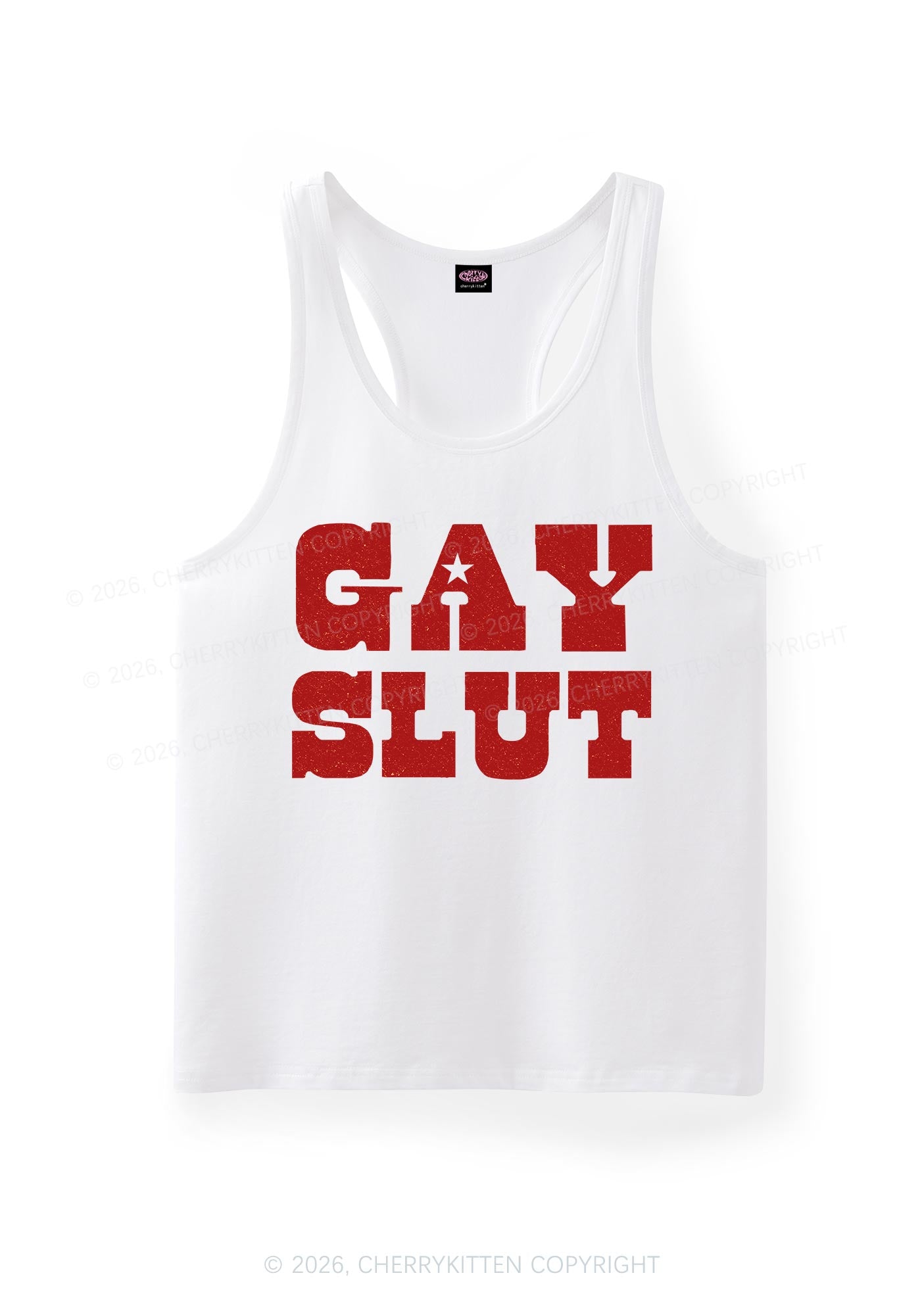 Gay Slxt Pride Y2K Men Racerback Tank Top Cherrykitten