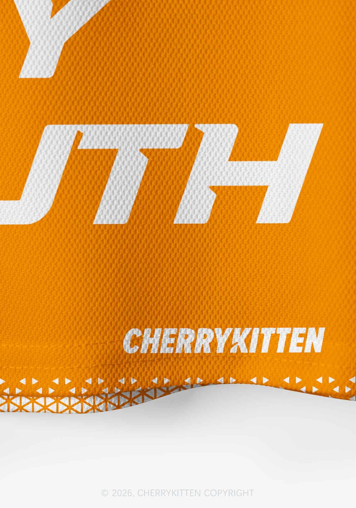 Orange Spit In My Mouth Y2K Crop Sport Jersey Shirts Cherrykitten