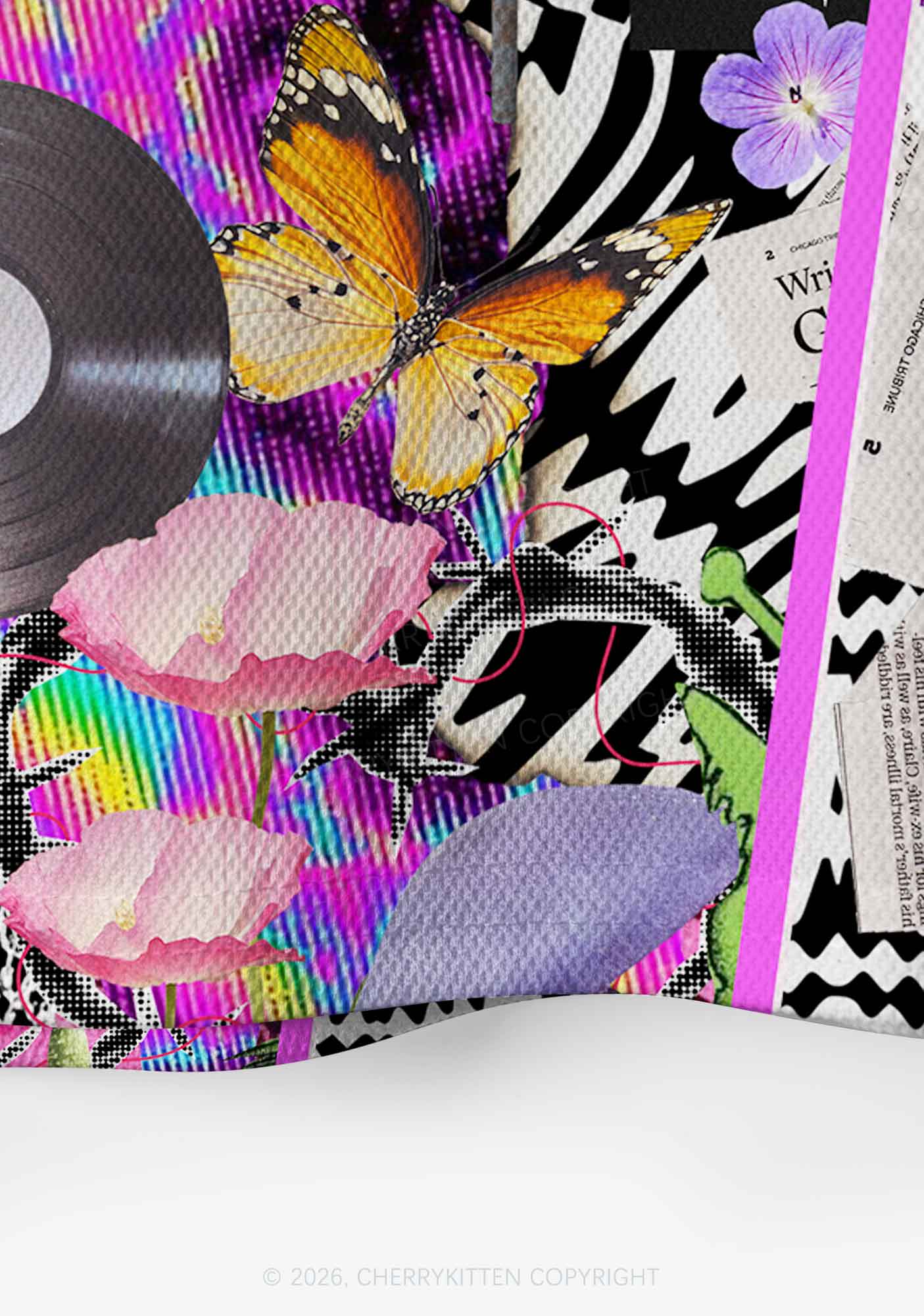 Bass And Drum Collage Y2K Crop Sport Jersey Shirts Cherrykitten