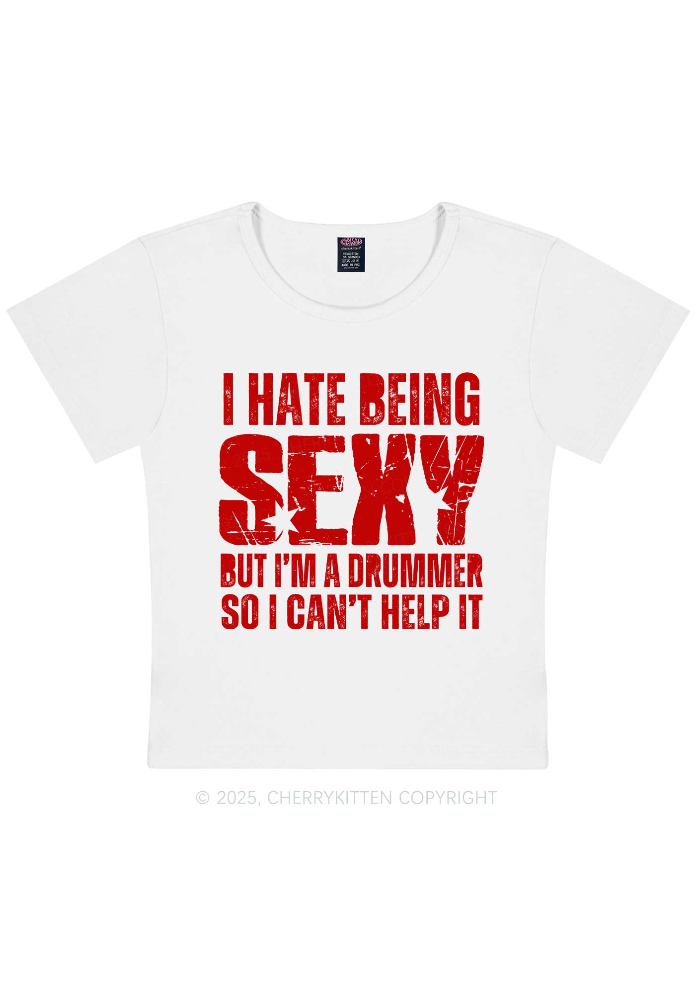 I Hate Being Sexy Y2K Baby Tee Cherrykitten