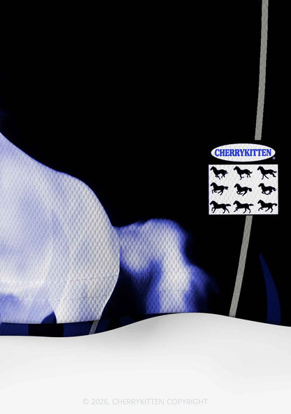 Ride A DJ Horse Y2K Crop Sport Jersey Shirts Cherrykitten