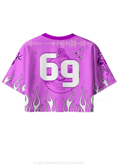 Dibs On The Singer Y2K Crop Sport Jersey Shirts Cherrykitten