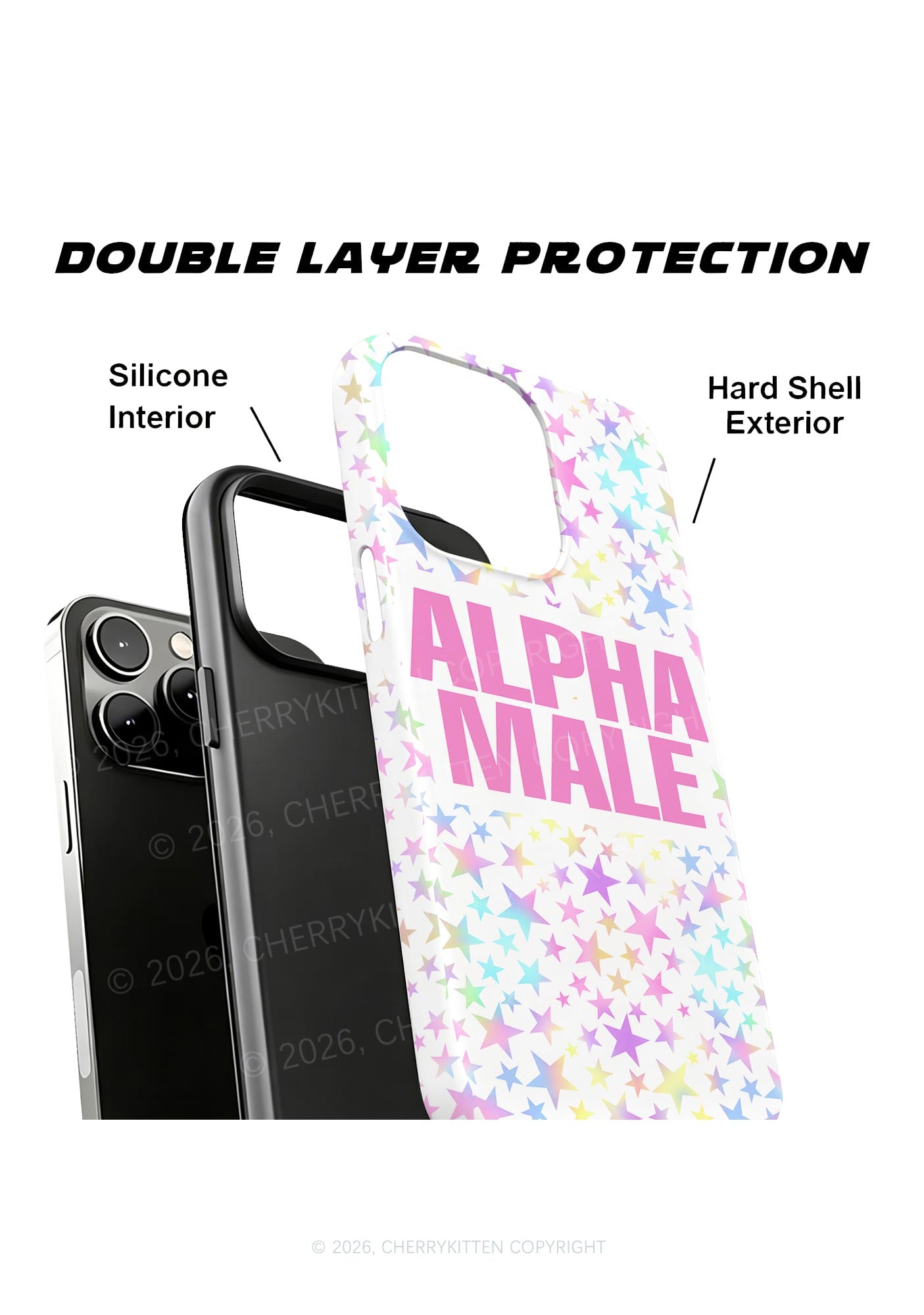 Pastel Star Alpha Male Pride Y2K Phone Case Cherrykitten
