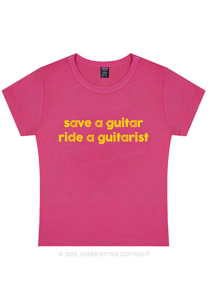 Ride A Guitarist Y2K Baby Tee Cherrykitten