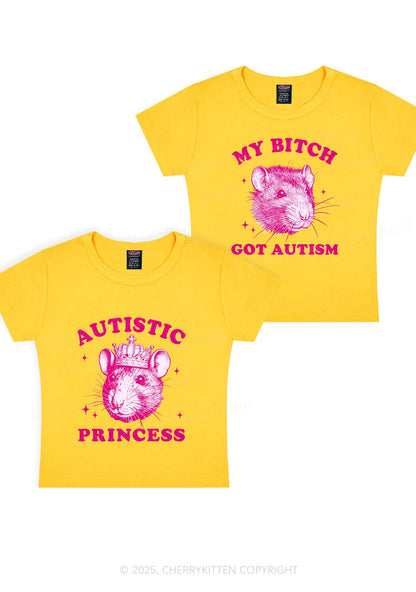 Autistic Princess Rats Y2K Valentine's Day Baby Tee Cherrykitten