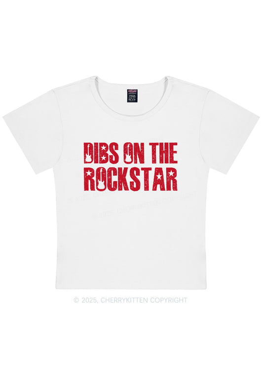 Dibs On The Rockstar Y2K Baby Tee Cherrykitten