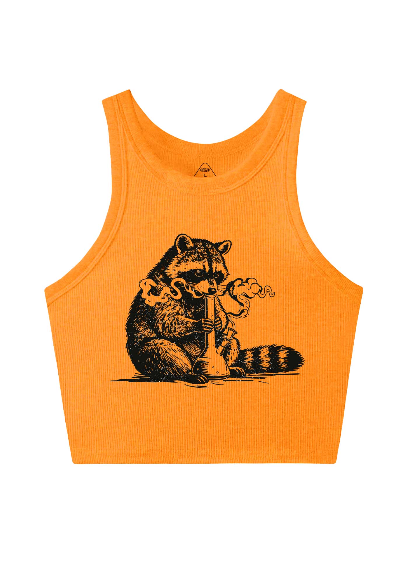 Stoned Raccoon Y2K Crop Tank Top Cherrykitten