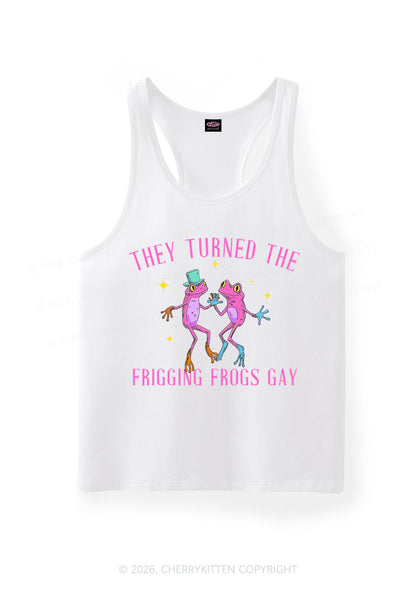 Frogs Gay Pride Y2K Men Racerback Tank Top Cherrykitten