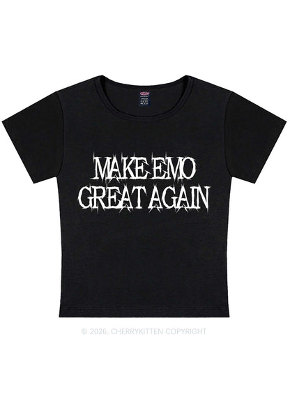 Make Emo Great Again Y2K Baby Tee Cherrykitten