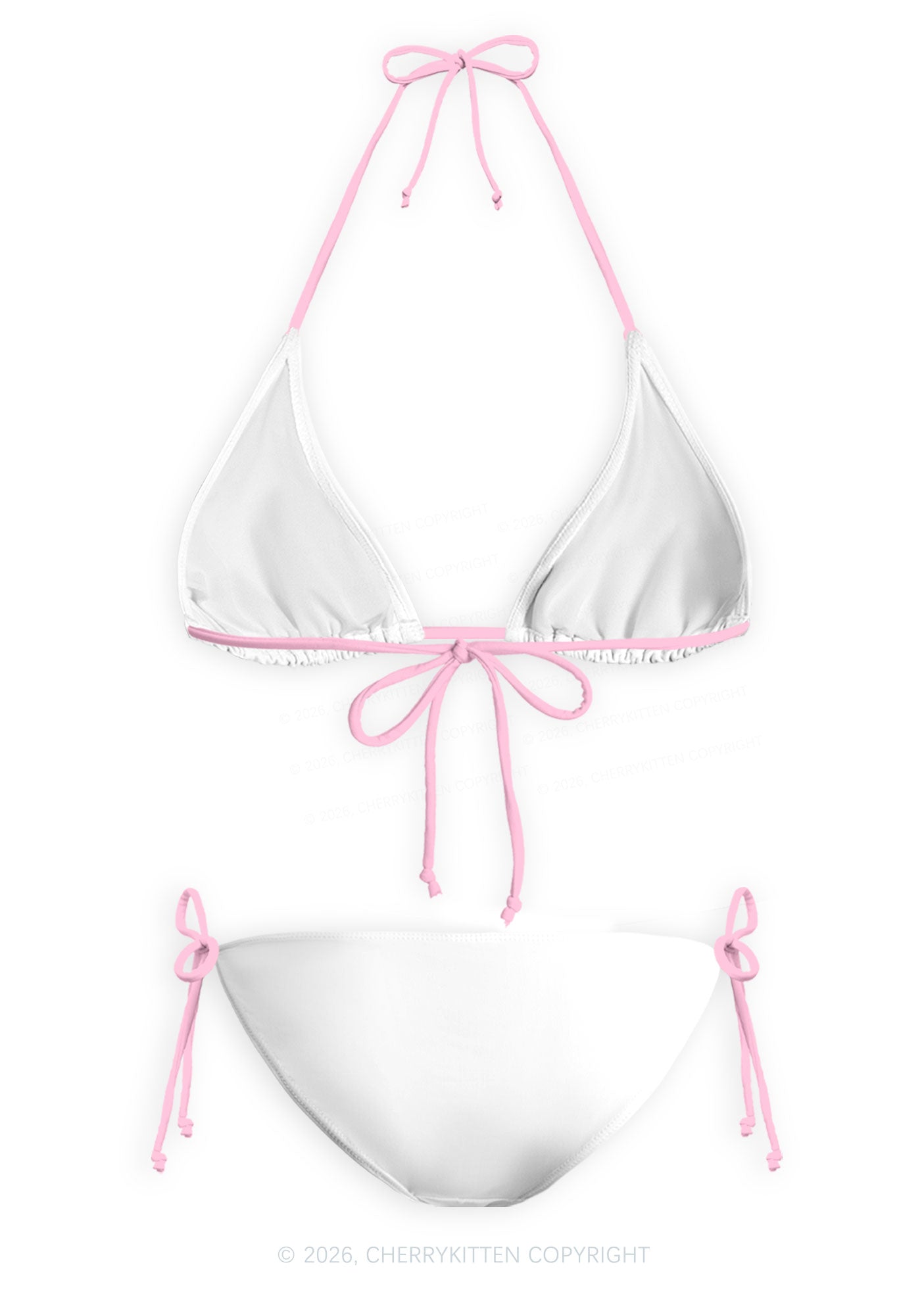 Yes Mommy Pink Bunny Y2K Print Bikini Set Cherrykitten