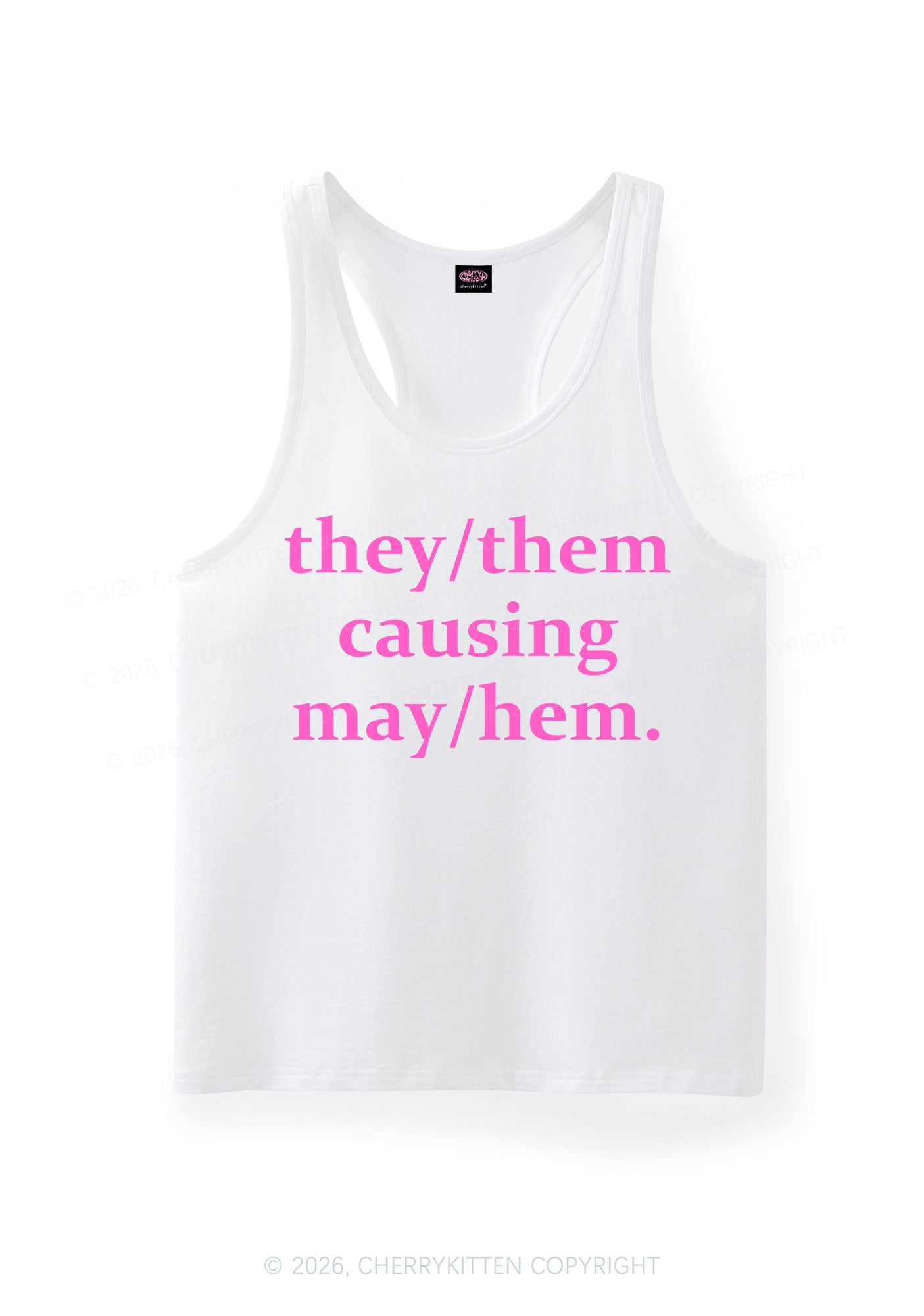 They Causing May Pride Y2K Men Racerback Tank Top Cherrykitten