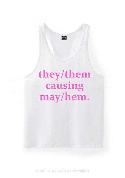 They Causing May Pride Y2K Men Racerback Tank Top Cherrykitten