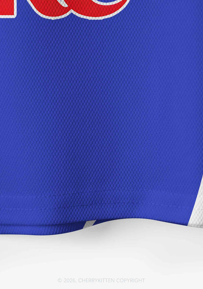 Blue Pretty Girls Drink Diet Cola Y2K Crop Sport Jersey Shirts Cherrykitten