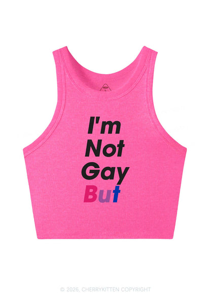 Im Not Gay But Pride Y2K Crop Tank Top Cherrykitten