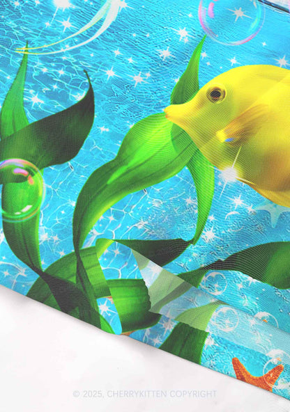 Tropical Fish Y2K Mesh Cami Tank Cherrykitten