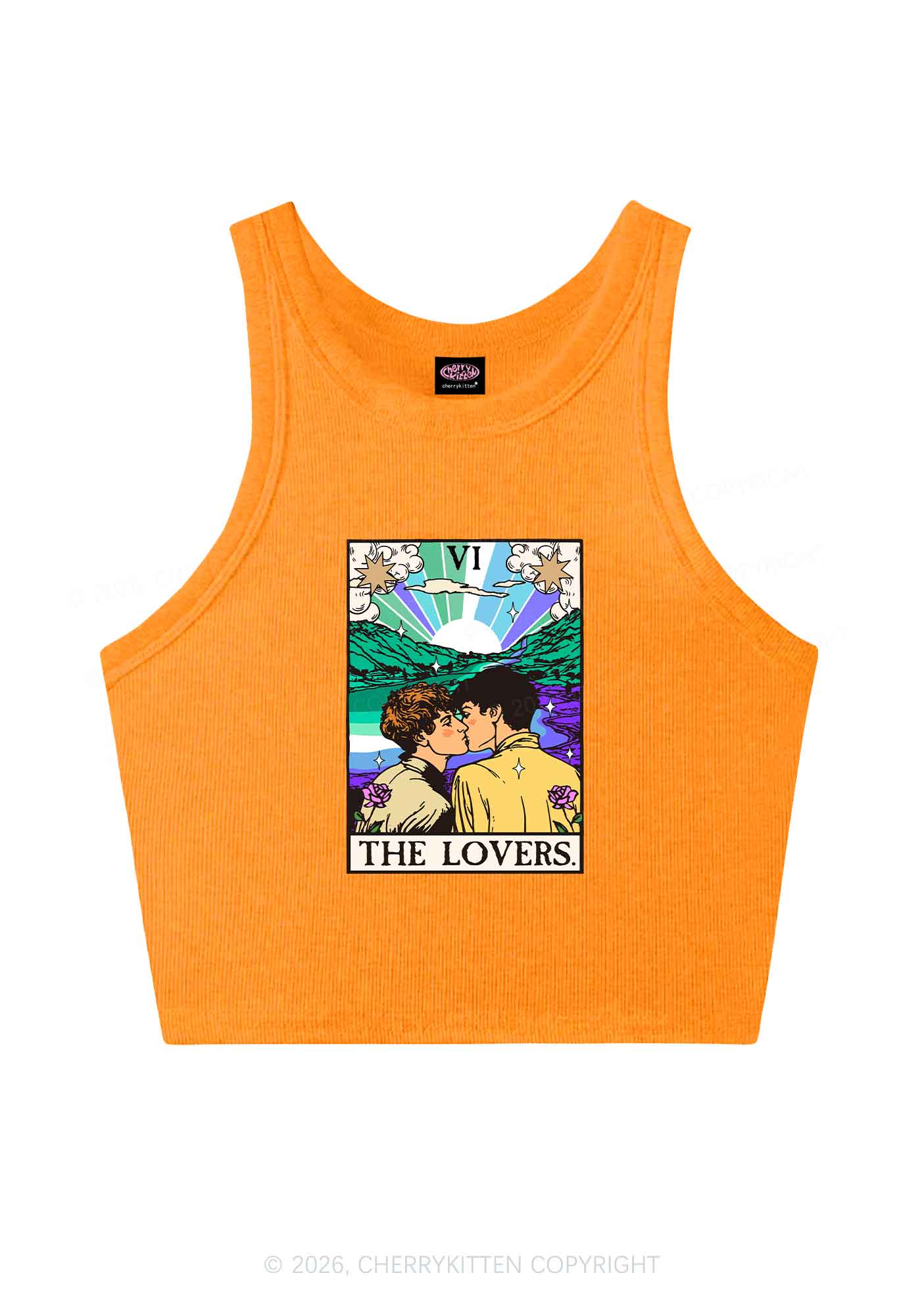 The Gay Lovers Pride Y2K Crop Tank Top Cherrykitten