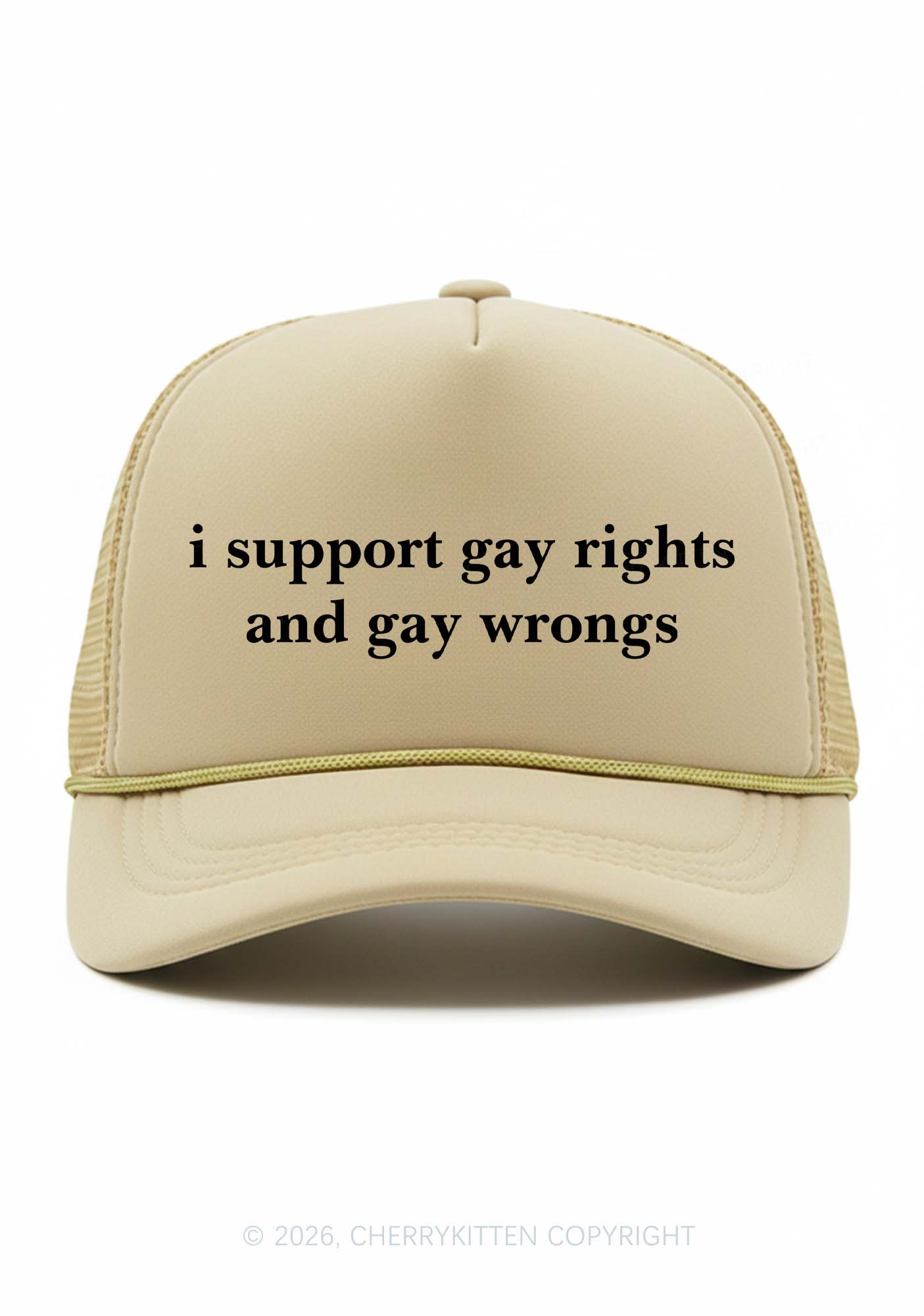 Support Gay Rights Pride Y2K Trucker Hat Cherrykitten