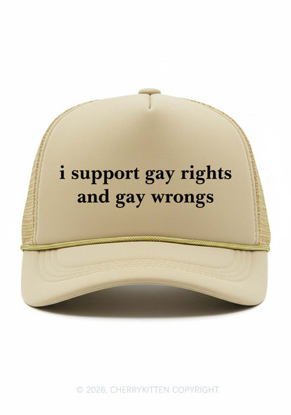 Support Gay Rights Pride Y2K Trucker Hat Cherrykitten