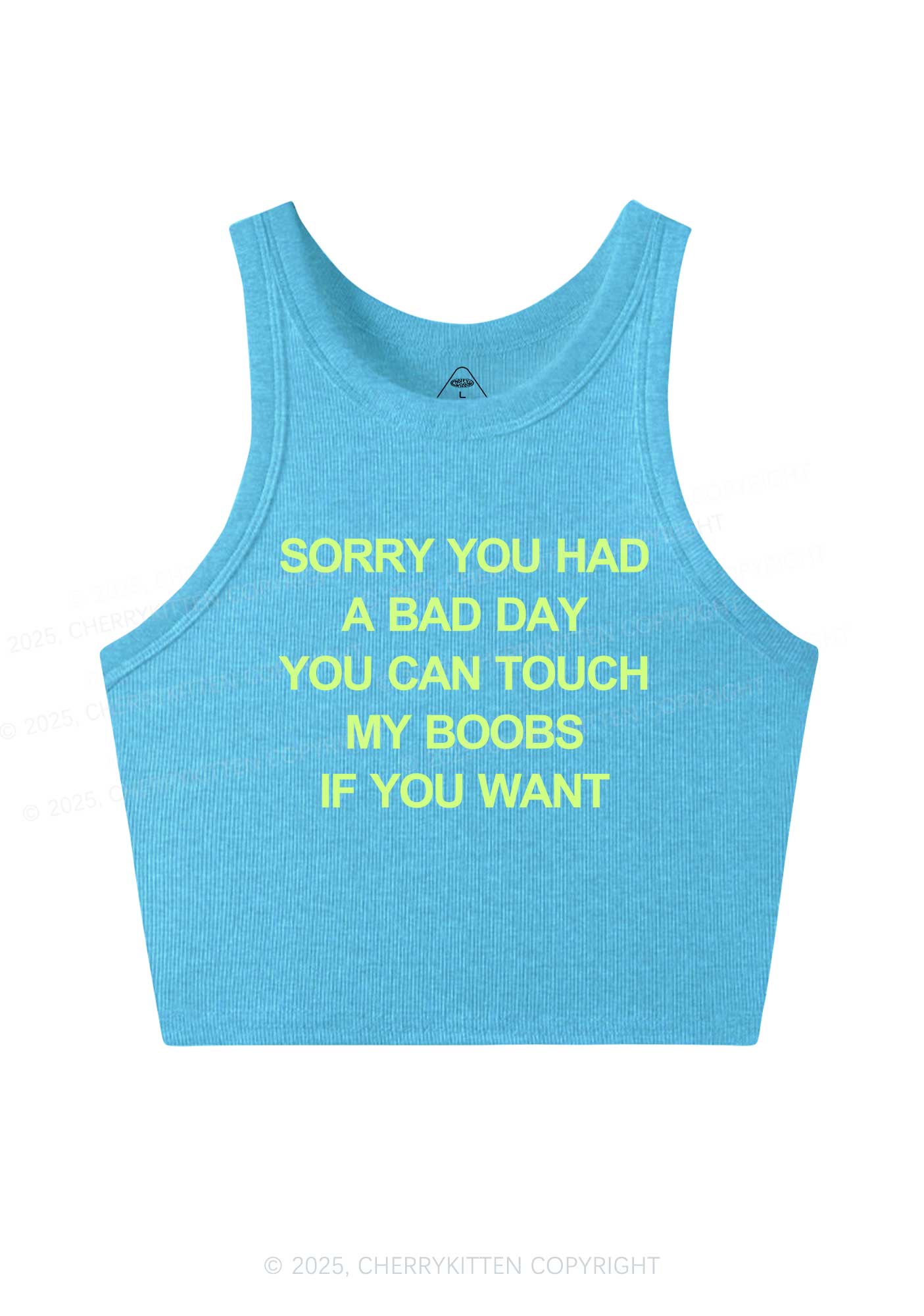 Sorry You Had A Bad Day Y2K Crop Tank Top Cherrykitten