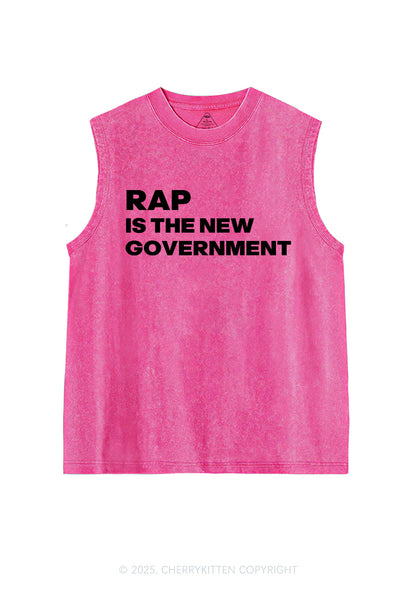 Rap Government Y2K Washed Muscle Tank Cherrykitten