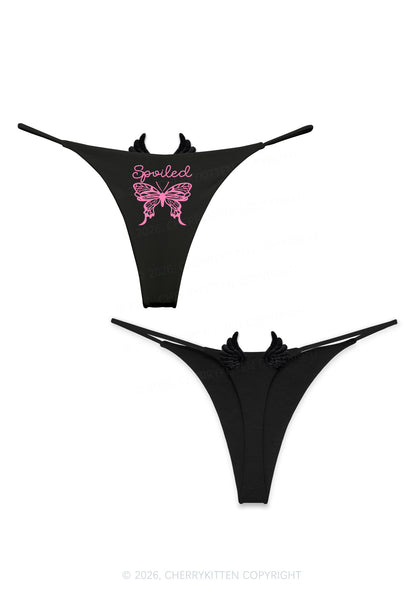 Spoiled Butterfly Y2K Goth Angel Wings Bikini String Thong Cherrykitten