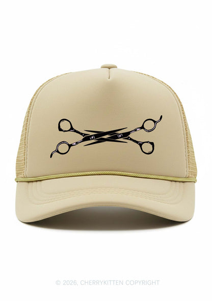 Pink Scissors Pride Y2K Trucker Hat Cherrykitten