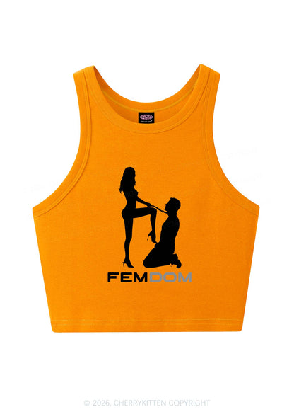 Femdom Silhouette Y2K Crop Tank Top Cherrykitten