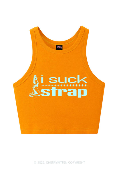 I Suck Strap Y2K Crop Tank Top Cherrykitten