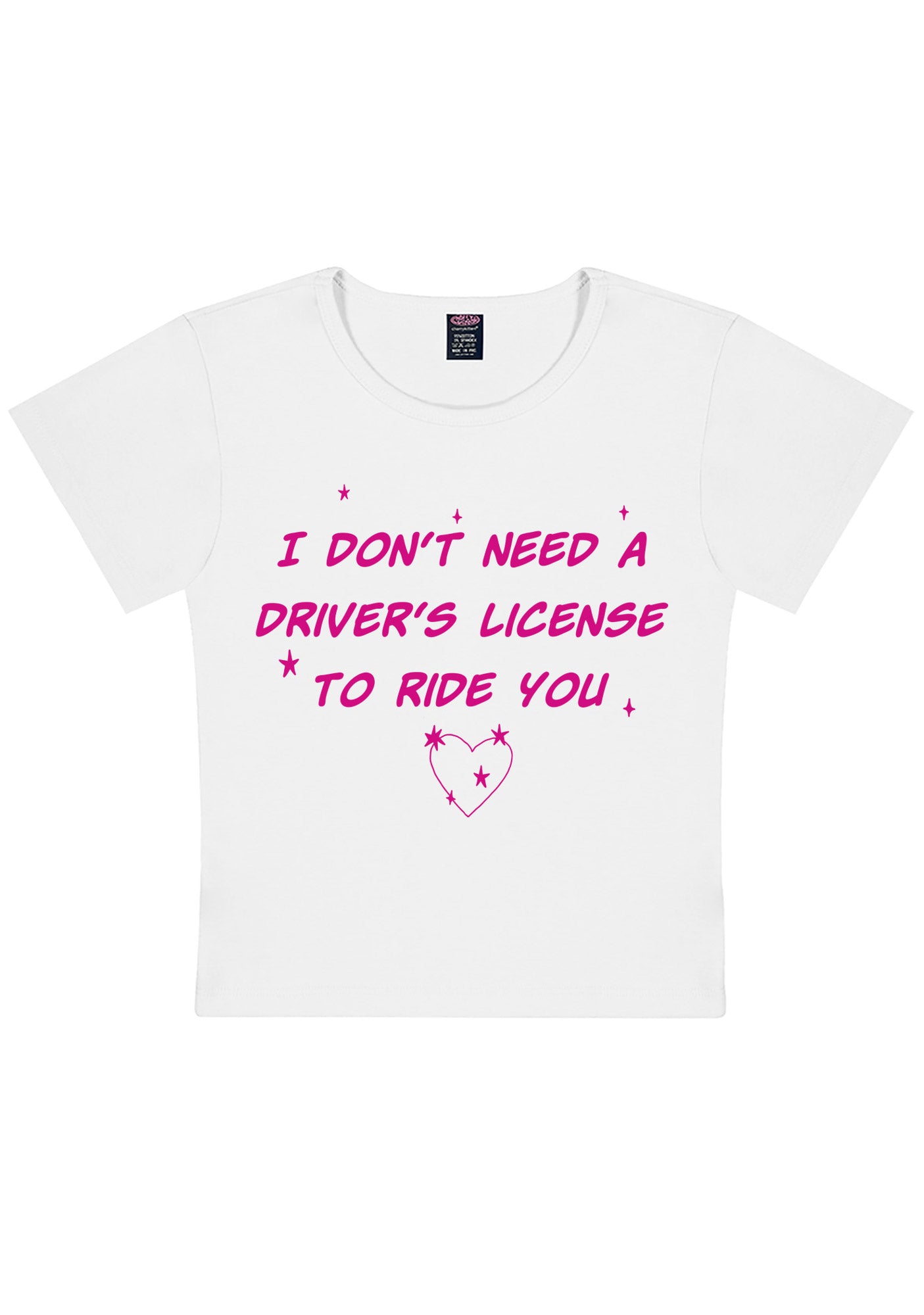 I Dont Need Drivers License Y2K Baby Tee Cherrykitten