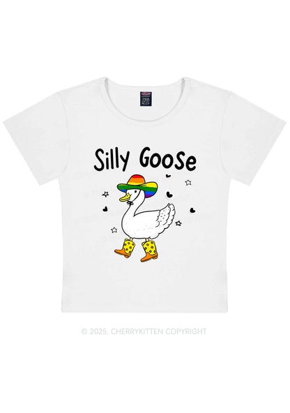 Silly Goose Pride Y2K Baby Tee Cherrykitten