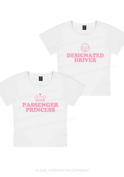 Passenger Princess Designated Driver Y2K Valentine's Day Baby Tee Cherrykitten