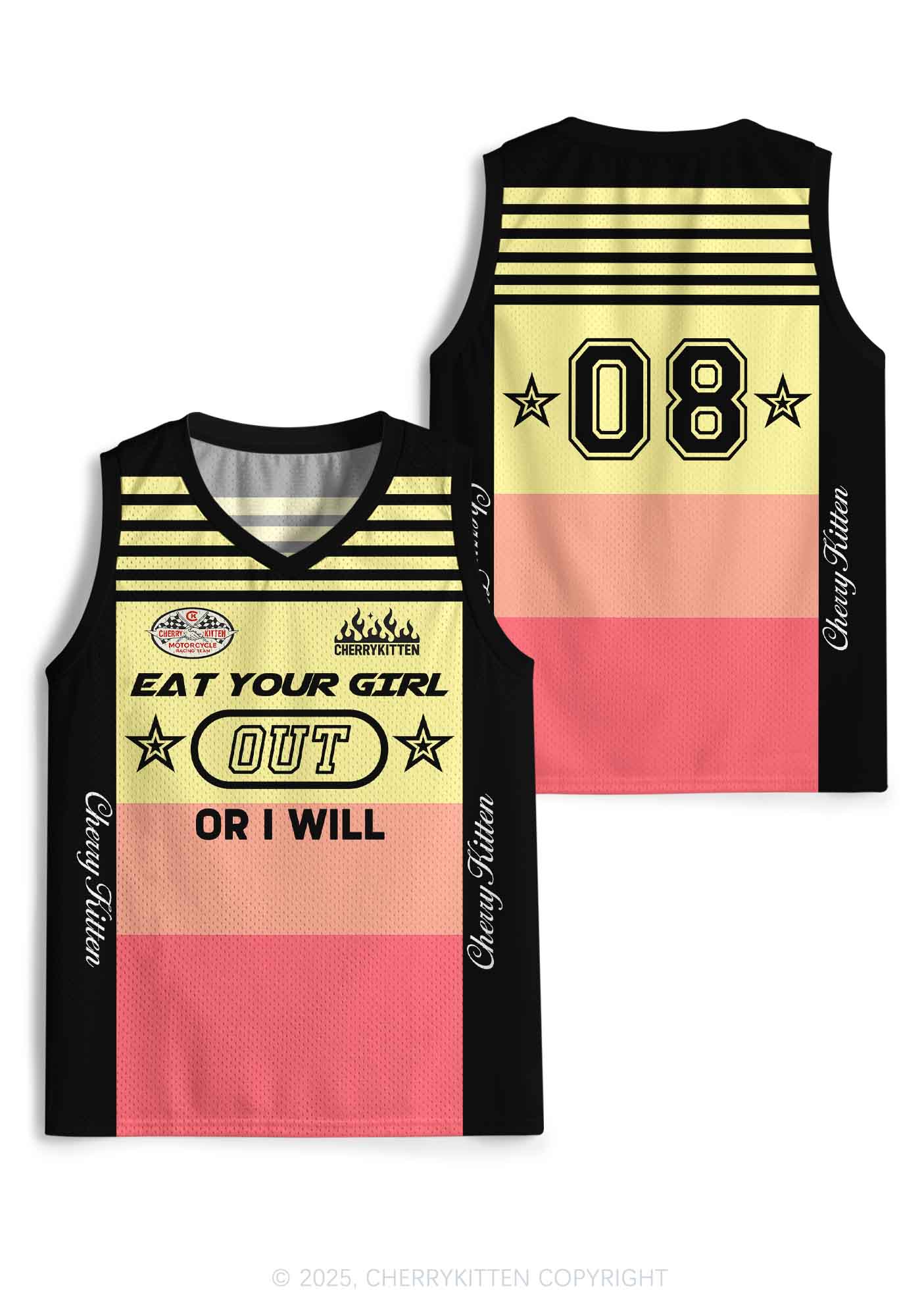 Custom Eat Your Girl Out Pride Y2K Sport Jersey Tank Cherrykitten