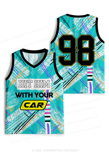 Custom Hit Him With Your Car Y2K Sport Jersey Tank Cherrykitten