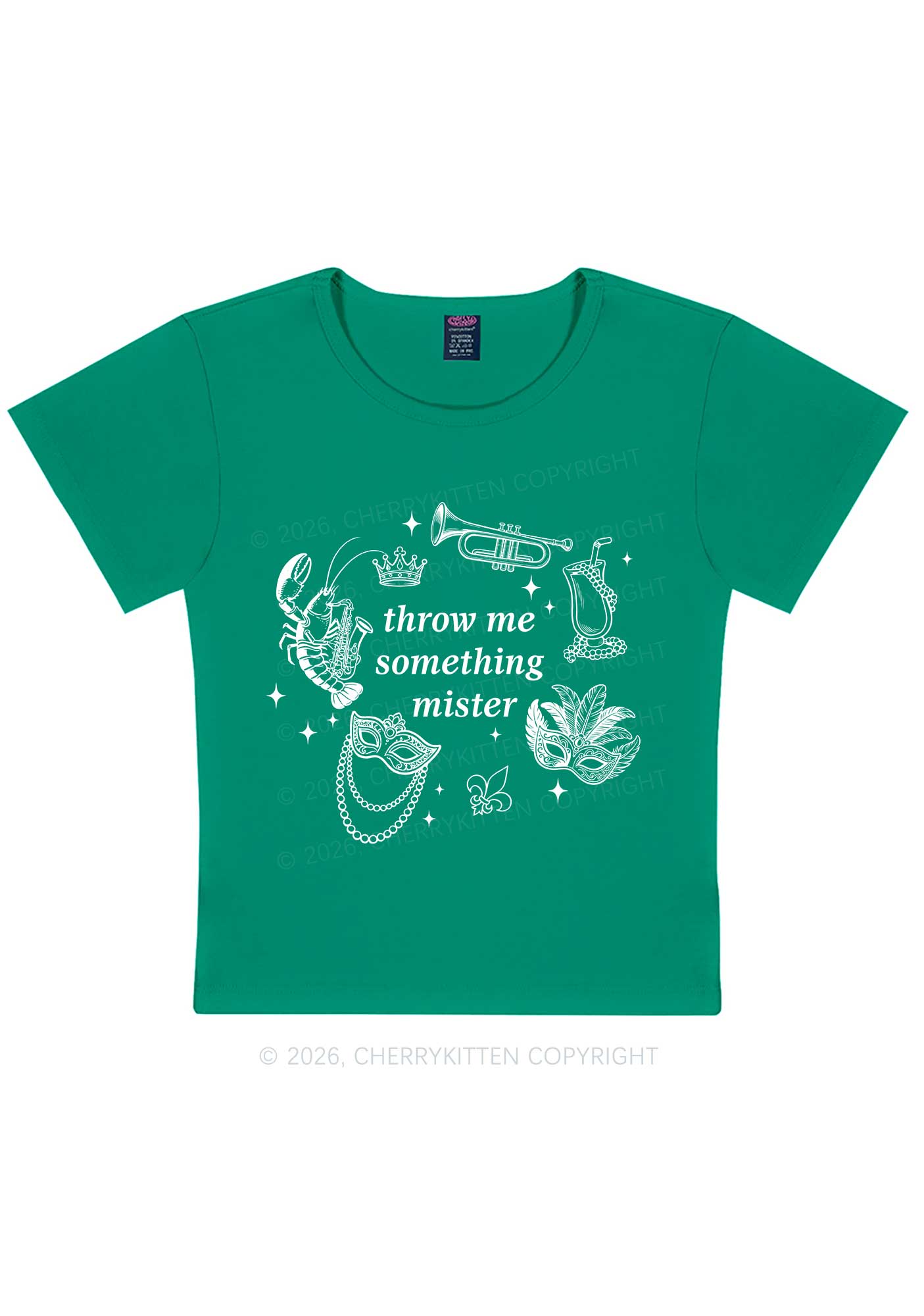 Throw Me Something Mister Y2K Baby Tee Cherrykitten