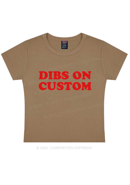 Dibs On Custom Y2K Baby Tee Cherrykitten