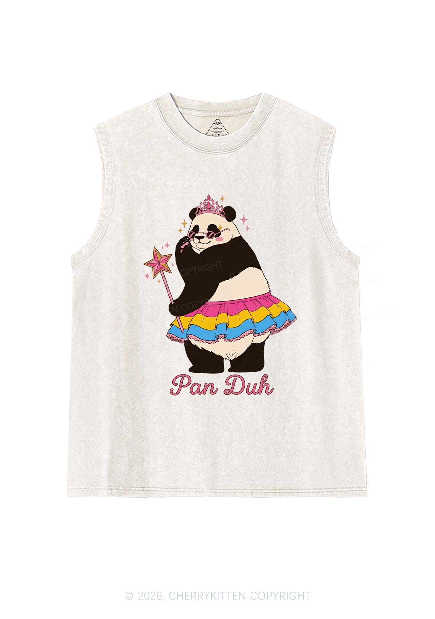 Pan Duh Pride Y2K Washed Muscle Tank Cherrykitten