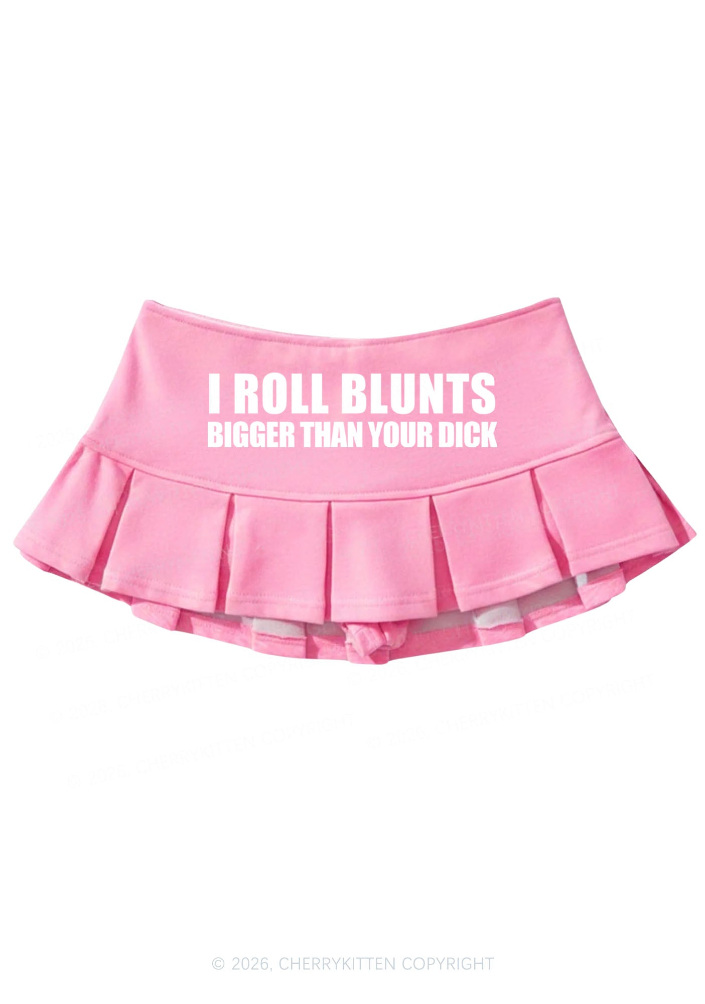 I Roll Blunts Y2K Mini Pleated Skirts Cherrykitten